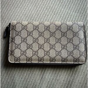 Gucci zip around PVC long wallet